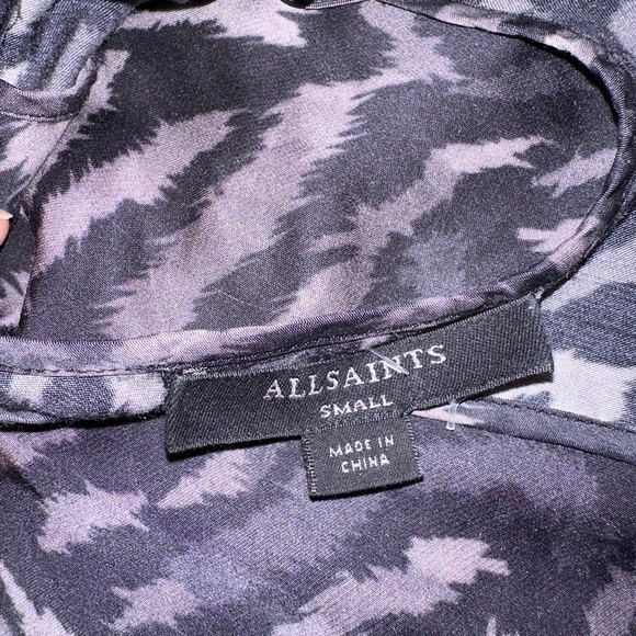 Allsaints Animal Print Slip Dress (D9) - Picture 3 of 6